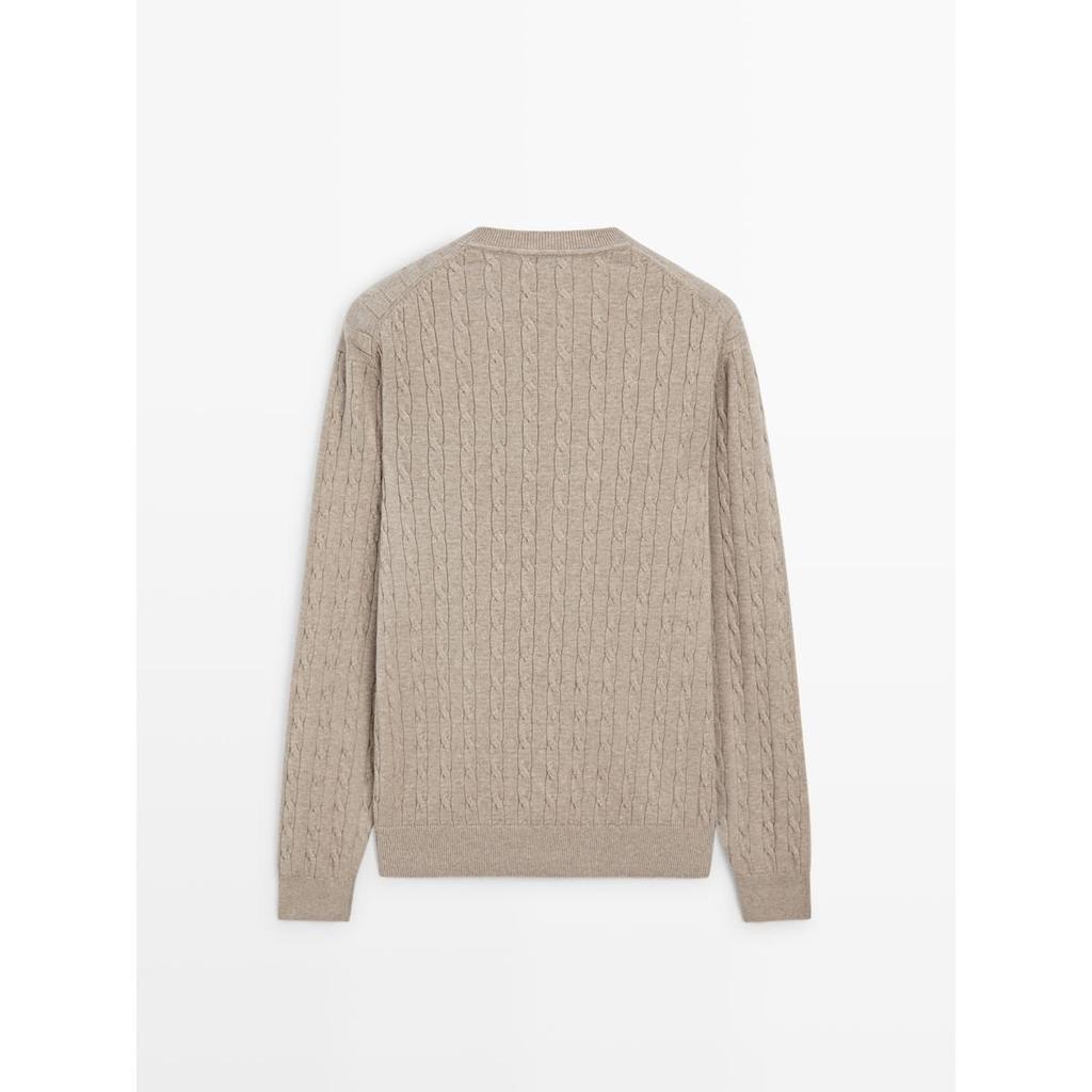 Masimodutti Cotton Cable Knit Sweater