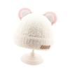 Winter Plush Korean-Style Knitted Baby Hat with Ear Protection for Boys and Girls