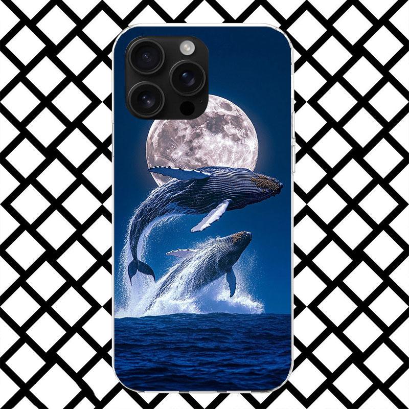 Humpback Whale Sea Giant Phone Case for iPhone 17 Air 16 16E 15 14 Plus 13 Mini 12 11 Pro Max 7 8 + SE 2020 Soft Cover Fundas 17