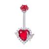 Fashion Butterfly Heart Belly Button Ring Shiny Zircon Navel Piercing Ring For Women Sexy Body Jewelry Accessories Gifts