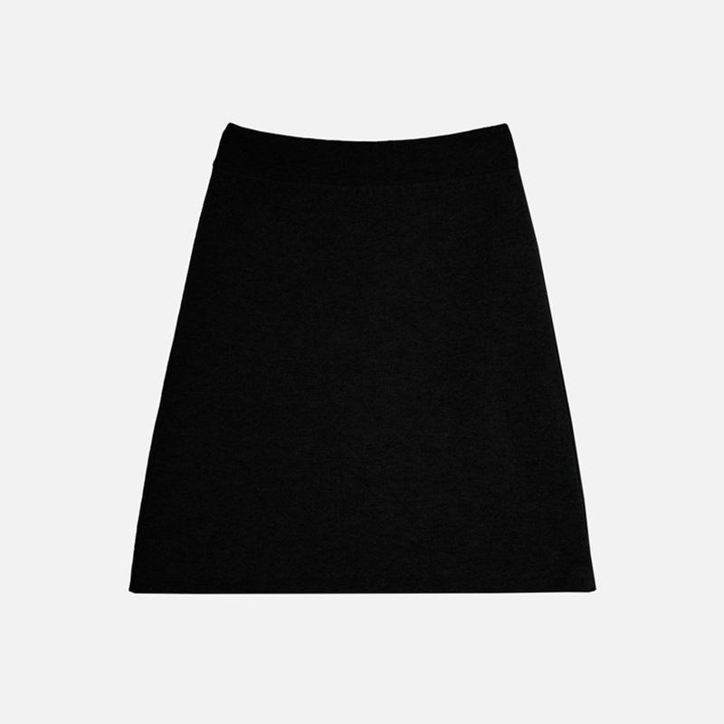 Women s High Waist Knit Skirt - Elegant Autumn/Winter 2025, Versatile & Stylish XXXL чёрный