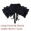 Retro Multi-Layer Lace Collar Fake Necktie Adjustable Standing Collar Decorative Cape Cloak Wrap Overcoat
