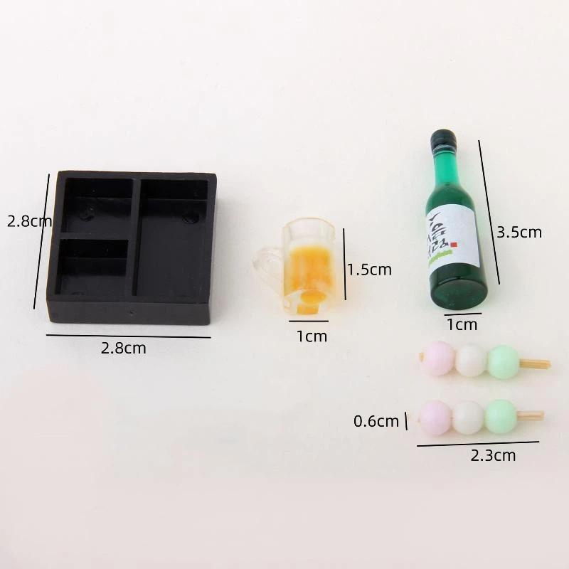 Dollhouse Miniature Food Japanese Sushi Fish Ball Tempura Bento Doll Kitchen Toy Diy Mini Landscape