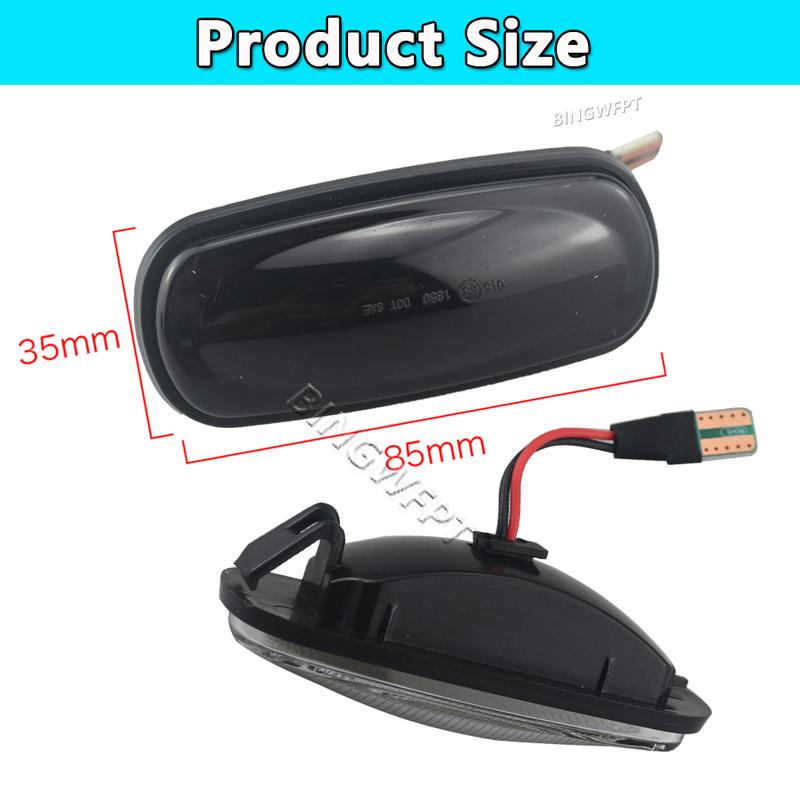 2Pcs LED Side Marker Lamp Turn Signal Indicator Light For Land Rover Defender TD5 98-15 Freelander 1 02-05 Discovery 2 99-04