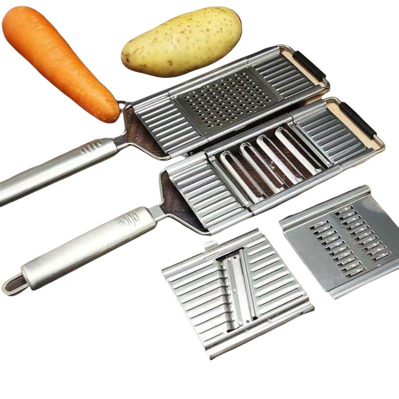 4 In1 Vegetable Slicer Stainless Steel Shredder Cutter Multi-Purpose Vegetable Slicer  Set Manual Fruit Carrot Potato Grater