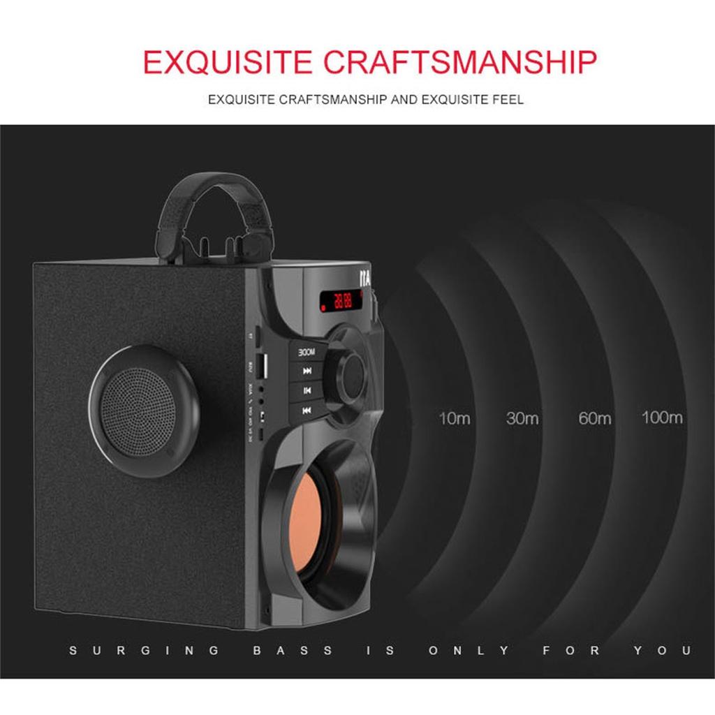 A11 USB Portable Bluetooth Speaker Wireless Stereo Subwoofer Bass Speakers Music Center Support FM Radio TF AUX Remote Control DC 5V