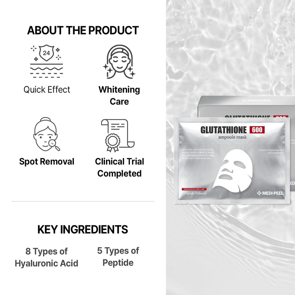 MEDI-PEEL Bio-Intense Glutathion 600 White Ampule Mask Set 10ea AUTHENTIC STORE