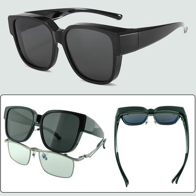 New Polarized TR Clip-On Sunglasses: Trendy Large Frame Sunshade for Men & Women