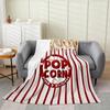 Popcorn Pattern Series Printed Blanket for Sofa Bed Travel Camping Living Room Office Conditioning Blanket for All Seasons Gifts