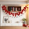 Christmas Bow Garland Red Velvet DIY String Banner Festive Holiday Christmas Tree Ornament Decoration Gift Party Scene Accessory