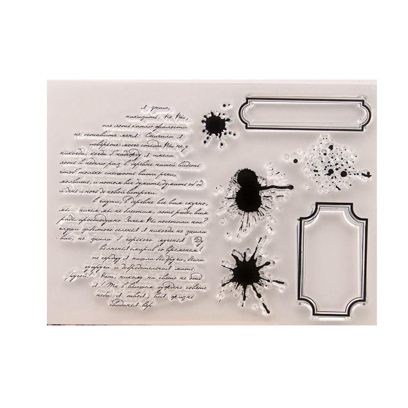 DIY Writing Lace Lines Clear Stamps for Card Making Decoration Scrapbooking Rubber Seal Stamps for Photo Card Album Crafting