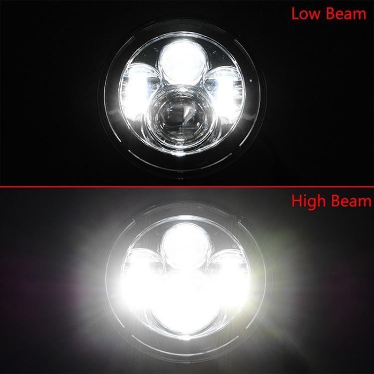 2 PCS 7 Inch IP68 Waterproof 6500K 75W LED Headlight Hi/Lo Beam Driving Lamp for Jeep Wrangler JK TJ LJ