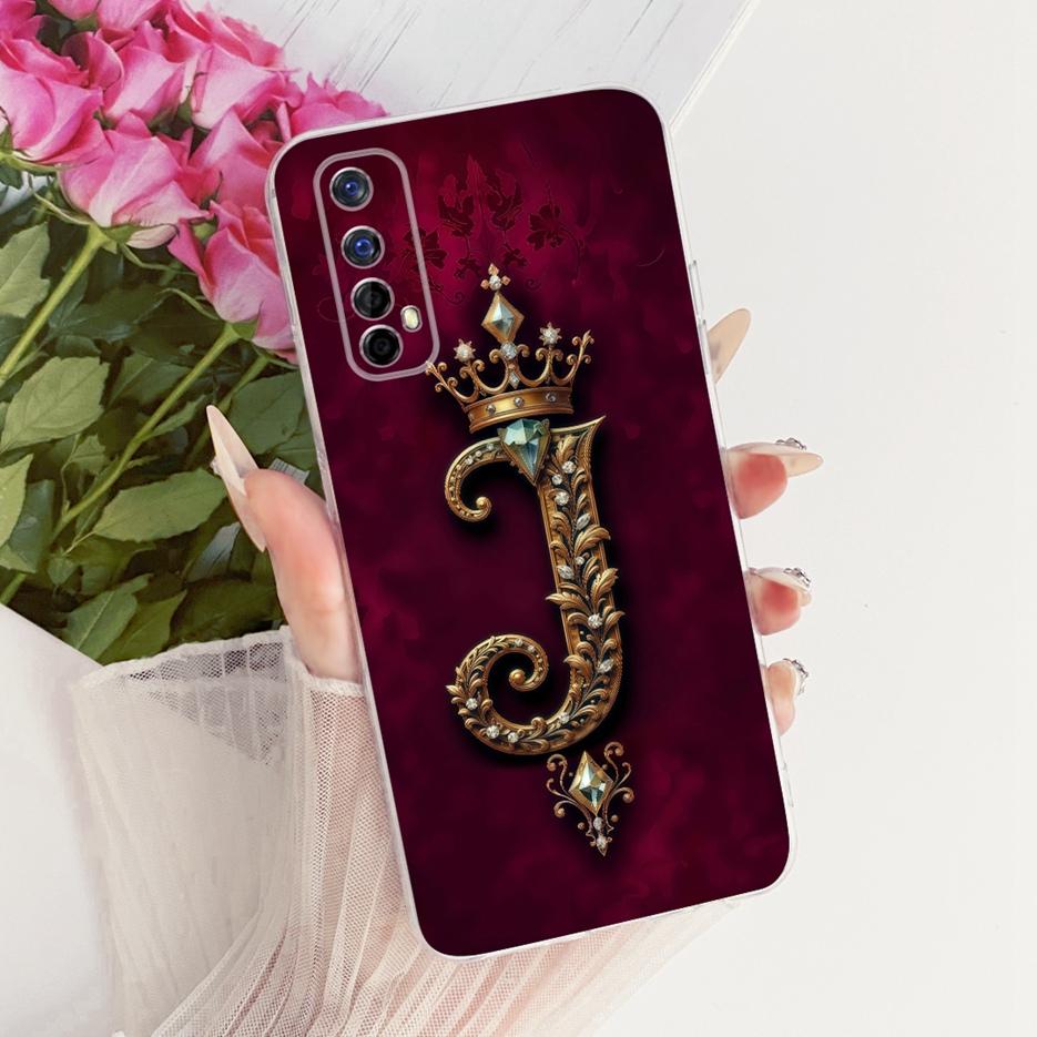 For Realme 7 4G Case RMX2155 Luxury Crown Letters Cover Soft Silicone Phone Case For Realme 7 Pro Realme7 5G RMX2111 Fundas Bags