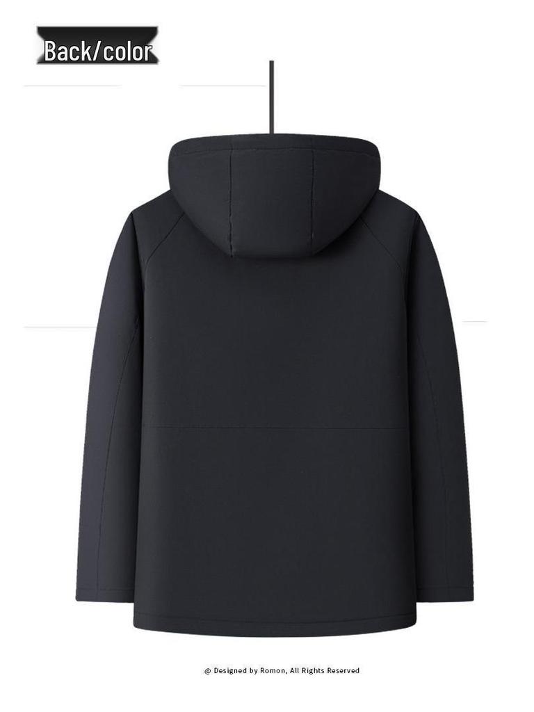 Men's 2025 Winter Hooded Down Jacket with Removable Liner - Thickened and Warm Casual Wear