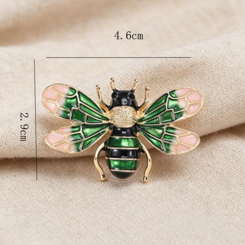 Multi Color Enamel Bee Brooch Glitter Delicate Decor Pin for Christmas Party Outfit Decoration Holiday Exchange Gifts