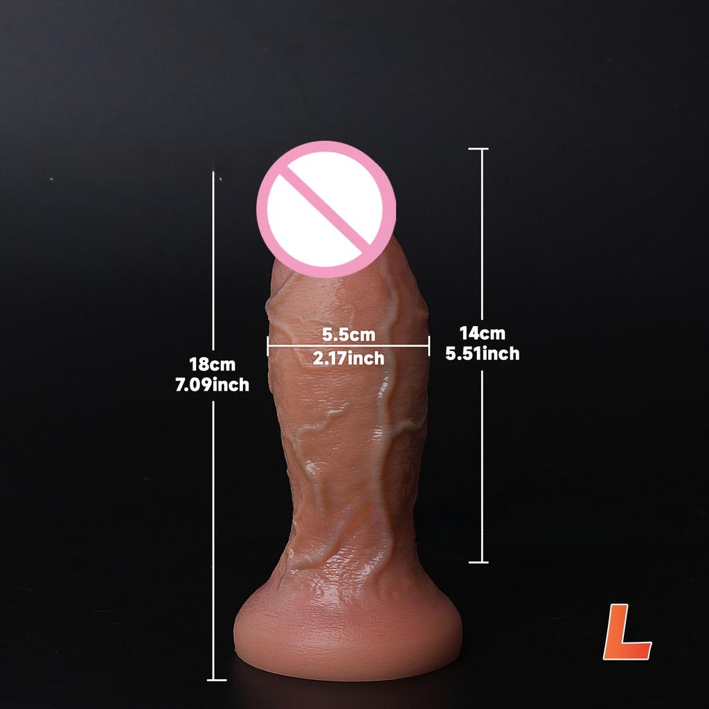 Realistic Flesh Skin Soft Thick Big Dildo Double Silicone Small Penis Woman Man Anal Sex Toy Suction Cup Dick Masturbators Cock
