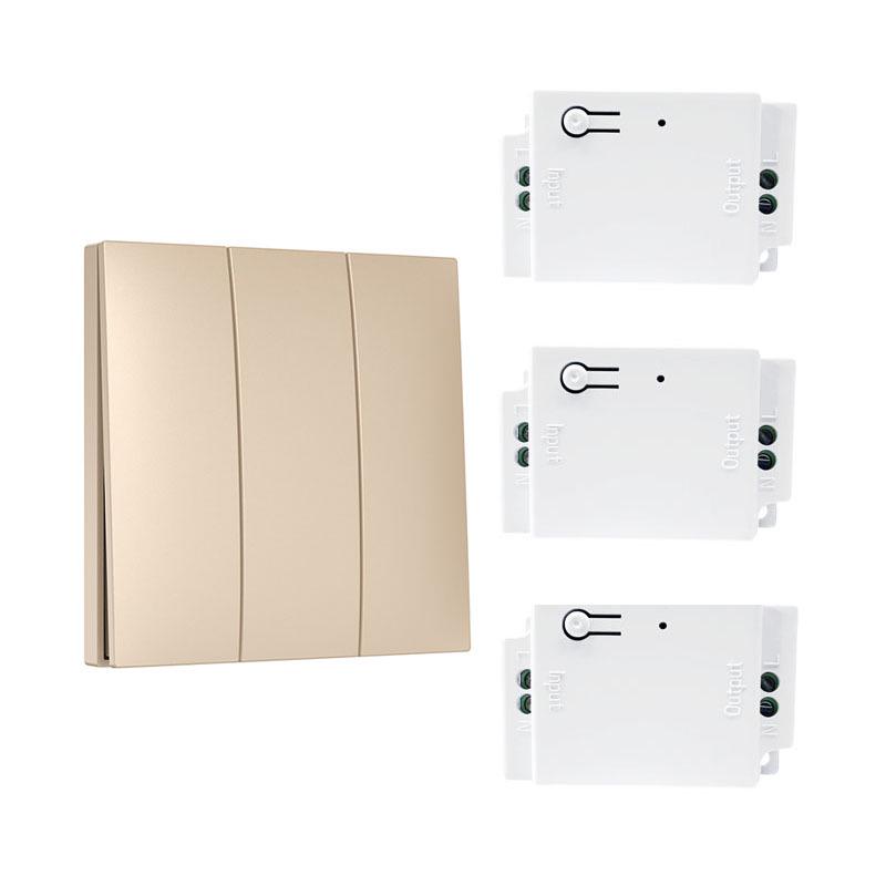 Self-Powered Wireless Switch: Stick-On Multi-Control Remote for 86-Type Panels, No Wiring Needed