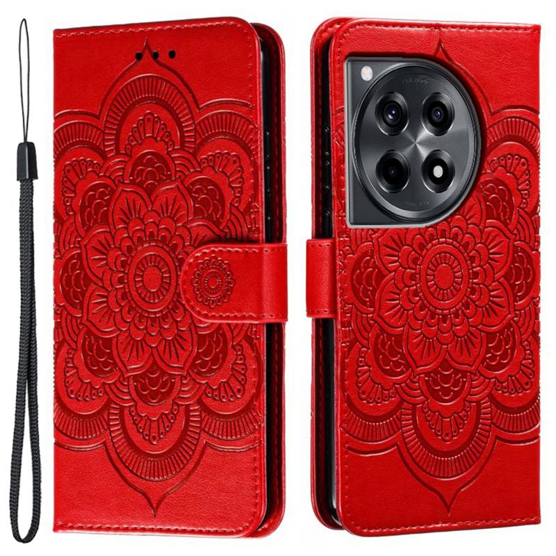 For OnePlus Ace 3 5G Case PU Leather Mandala Imprinted Design Wallet Phone Cover