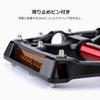 CXWXC Bicycle Flat Pedals with Reflectors, Aluminum, for Road Bikes, Cross Bikes, MTBs, etc. (CX-930_RD)