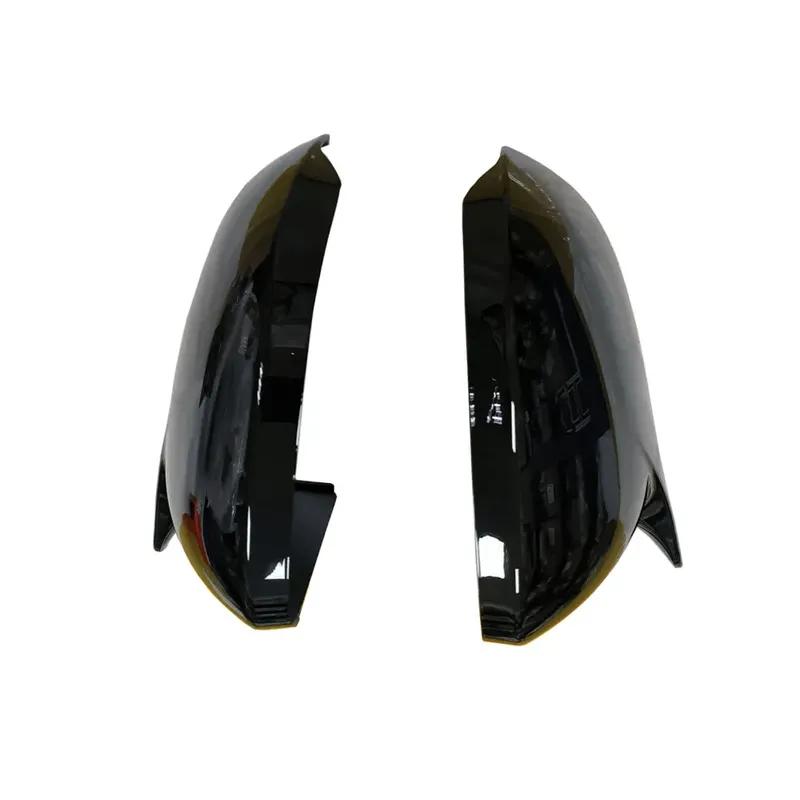For Hyundai Sonata 11th 2024 Car Sticker Rearview Side Mirror Cover Wing Cap Exterior Door Rear View Case Trim Carbon Fiber ABS