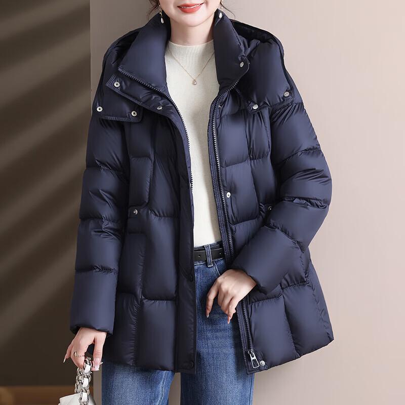 XUEXI Women s 90% White Goose Down Hooded Winter Coat M
