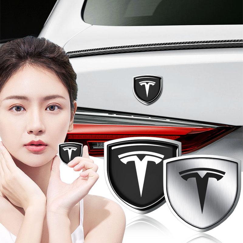 1ks Kovový znak na auto Karoserie Kufr Emblém Dekor 3D Nálepka Pro Tesla Model 3 S X Y Style Roadster Invader Coil Mod WYE K80