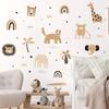 3Pcs Cartoon Boho Animals Wall Sticker Nursery Wall Stickers Children's Room Wall Decals Kids Room Decor Living Room Decoration