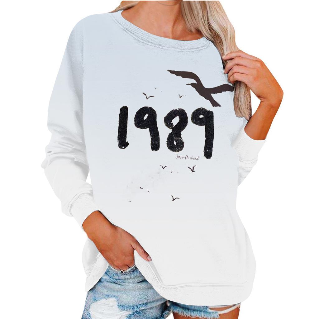 Women's Casual Fashion Halloween Print Long Sleeve O-Neck Sweatshirts Pullover Top
