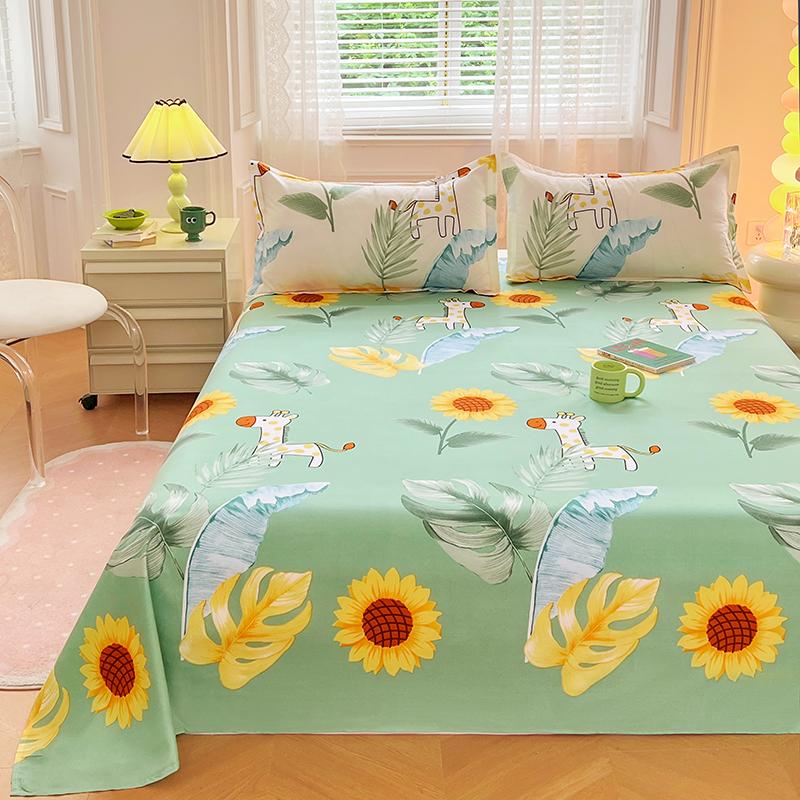 Bonenjoy Laken Tegneseriestil Sengetøy Hudvennlig Laken Voksne Barnerom Laken roupa de cama (Ingen putevar)