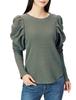 Snidel Waffle Volume Sleeve Top SWCT224168 BLU F Women's