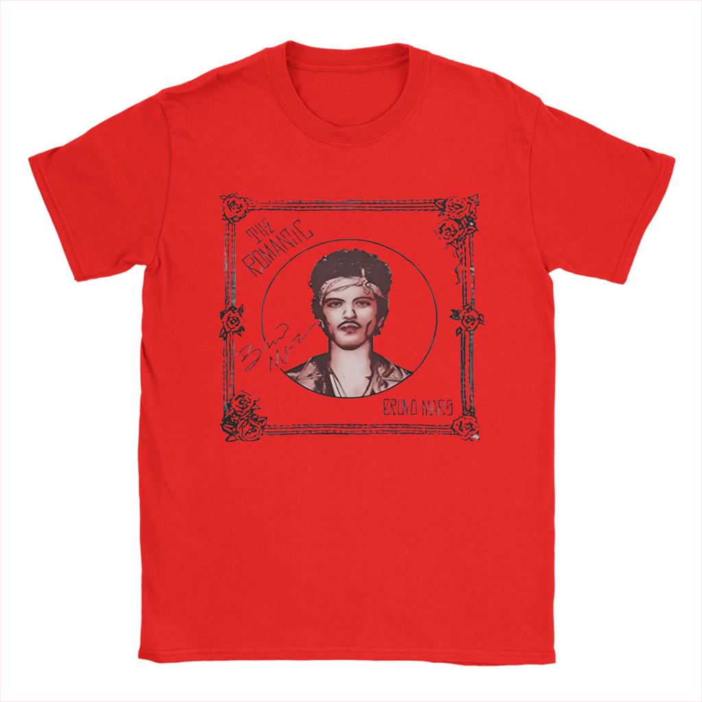 The Romantic Flower Bruno Mars T Shirt Mens  100 Cotton Vintage TShirts Crew Neck  Tee Shirt Short Sleeve Tops Plus Size