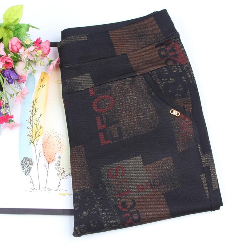 

Floral pants women s thin mother pants plaid pants grandma clothes Yiwu casual pants women s pants autumn thermal pants 5XL (132-77.5kg