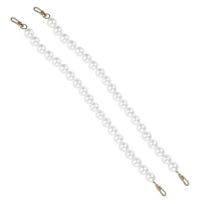 2 Stück Kunstperlen-Taschenriemen für Handtasche Geldbörse Kettenersatz Bekleidungszubehör 415 mm x 18 mm