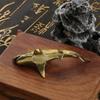 KX4B Handmade Shark Figurine Brass Fish Sculpture for Distinctive Interior Designs and Gift Purposes Delicate and Stands Out