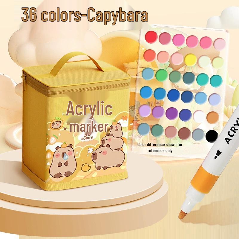 Acrylic Marker - Washable, Non-Bleed, Quick-Drying, Layerable, Waterproof Pen for Art & School.