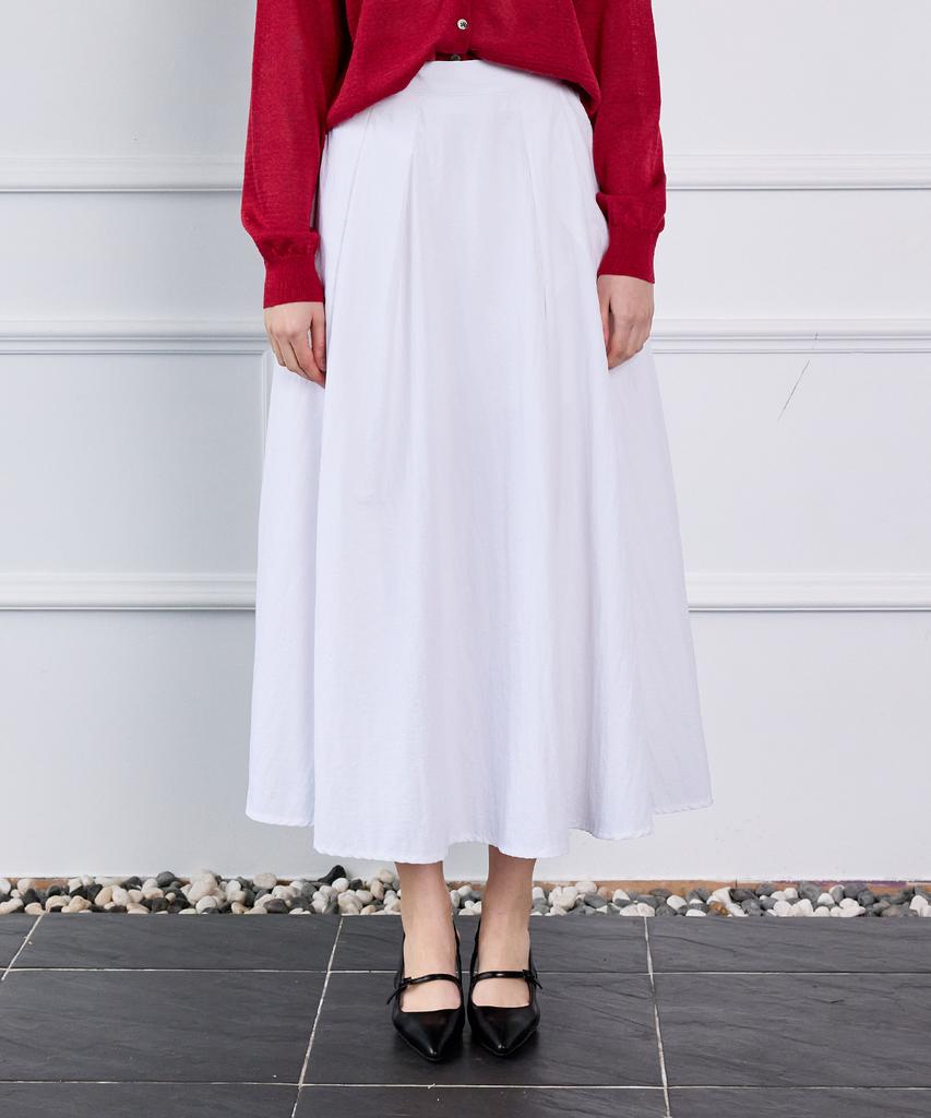 Hillioteu Kesa Flare Long Skirt_Ivory
