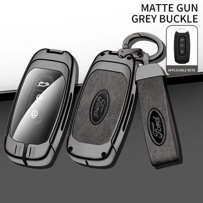 Nouveau 2026 Autocollant de Voiture Alliage de Zinc Coque de Protection pour Clé de Voiture Accessoires Porte-Clés Pour Ford Territory EV EcoBoost S350 Yuhoo 7 8 Transit C