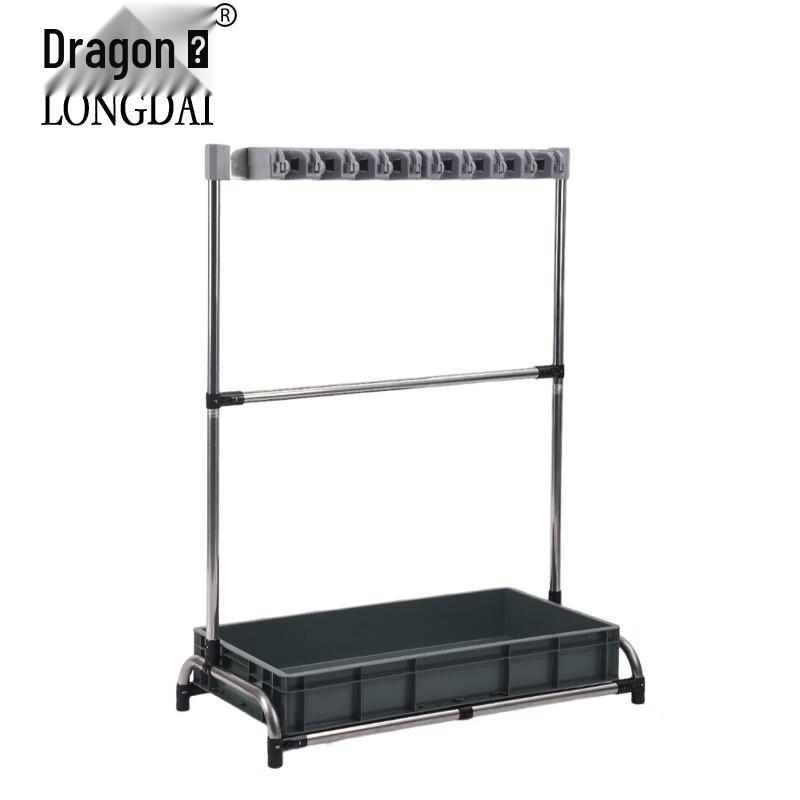 Longdai Stainless Steel Mop & Cleaning Tool Storage Rack