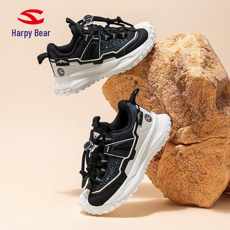Hapi Bear Children's Double Mesh Casual Shoes with Tire Sole for Boys and Girls - Spring and Autumn Season
