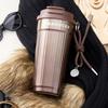 Starbucks Brown Gold Luster Series Double-Drinking Stainless Steel Desktop Cup, 470ml Coffee Mug Water Cup, Gift for Women's Day