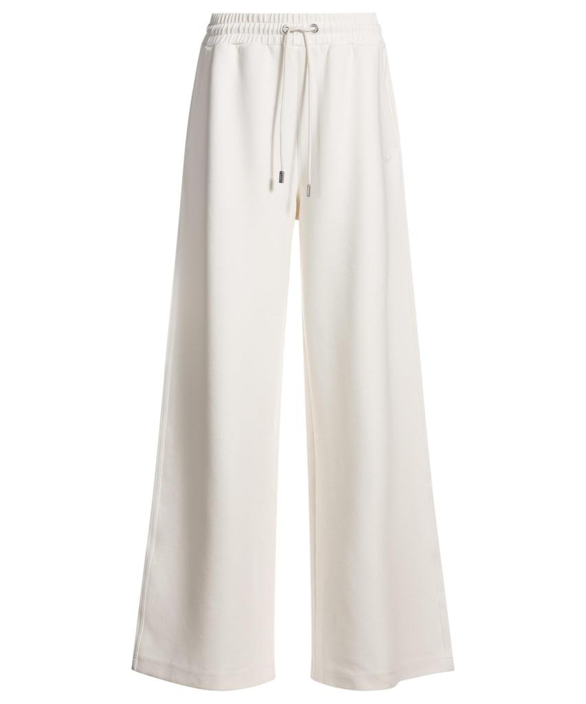 BOSS Tracksuit Stretch Size White Women's Wide-Leg Bottoms, Fabric, M,