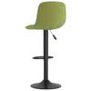 Bar Stool Set of 2 Light Green Velvet