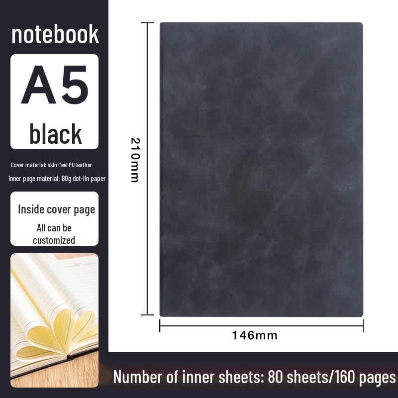 Custom Logo A5/B5 Leather Notebook Gift Set for Office Meetings