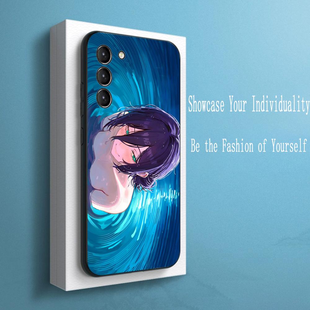 Reze Cool Japan Anime Girl Pattern Phone Case For Samsung Galaxy S25 S24 S23 S22 S21 S20 Plus Ultra Note20 Soft Black