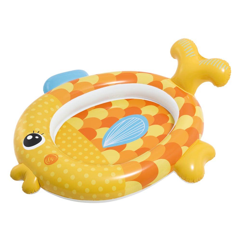 

INTEX Friendly Goldfish Baby Pool, 140 x 124 x 34 cm, 57111 [Official Japanese Product]