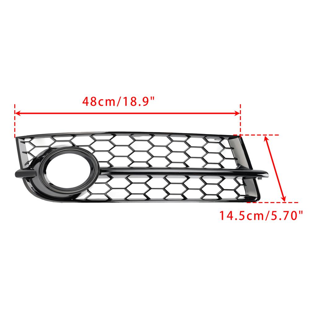 2PCS Fog Light Cover Grille Grill 8J0807682 8J0807681 Fit TT MK2 2007-2010