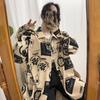 Harajuku Blouse Couple Shirt Women Men Clothing Blouses Bf Long Shirts Spring Autumn Turn-down Collar Casual Top