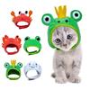 Cute Cats Hat Small Dog Cartoon Plush Headwear Pet Holiday Accessories Photo Props Suitable for Cats Small Dogs