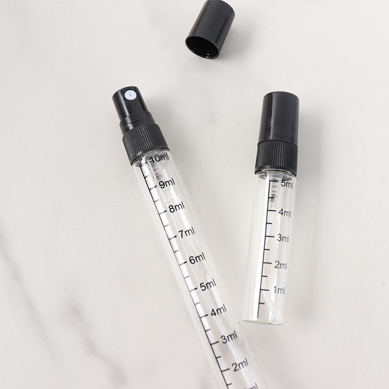1 Stück 2ml 3ml 5ml 10ml Skalenglasflasche Nachfüllbarer Sprühzerstäuber Leere Parfüm-Reise-Zerstäuber Kosmetikbehälter Proben-Testfläschchen