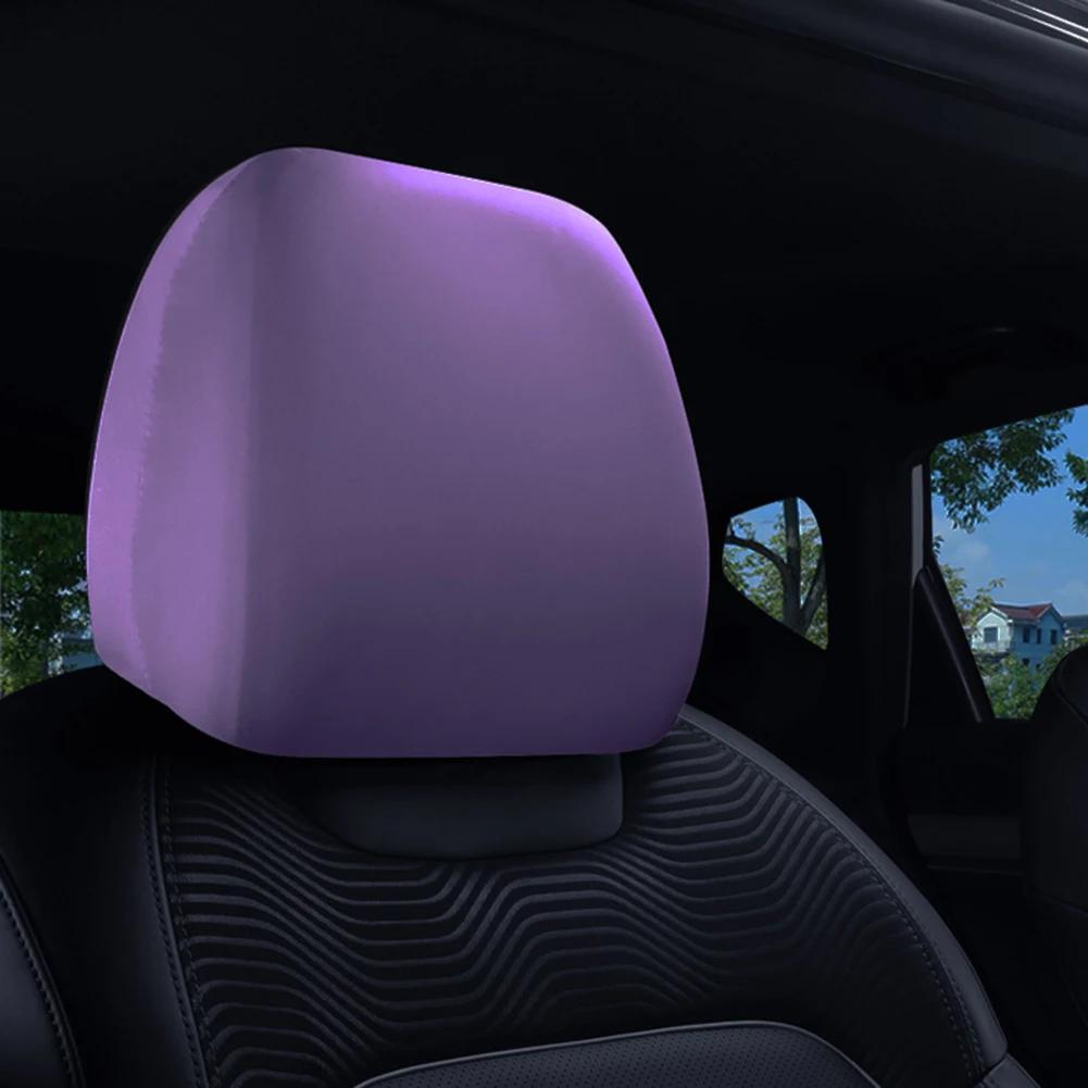 

Premium Cloth Car Seat Headrest Cover Anti-Dirty Elastic Protective Cover For Car Truck SUV Auto Interior Modified Seat Cover фіолетовий